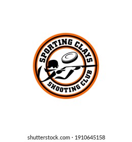 Sporting Clays Target And Sport Shotgun Gun Club Logo Template 