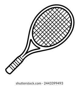 Sporting equipment symbol. Clean line art design element.