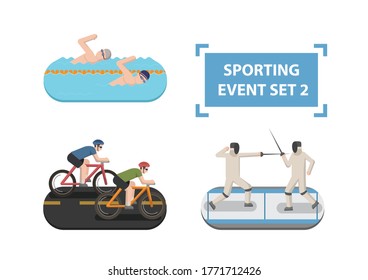 Sporting event collection color set 2