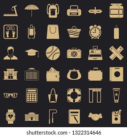 Sporting exercise icons set. Simple style of 36 sporting exercise vector icons for web for any design