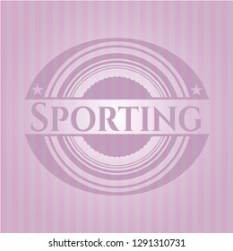 Sporting retro pink emblem