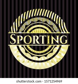 Sporting shiny badge. Vector Illustration. Detailed.