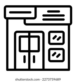 Sporting store icon outline vector. Goods shop. Fitness sport