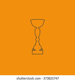 Sporting trophy or winner cup illustration. Sport trophy icon.