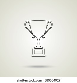 Sporting trophy or winner cup illustration.