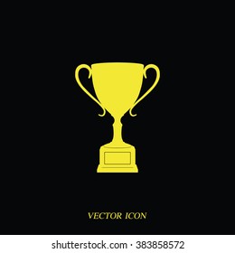 Sporting trophy or winner cup illustration.