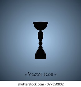 Sporting trophy or winner cup illustration. Sport trophy icon.