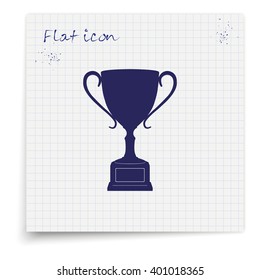 Sporting trophy or winner cup illustration.