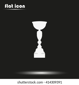 Sporting trophy or winner cup illustration. Sport trophy icon.
