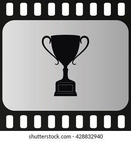 Sporting trophy or winner cup illustration.