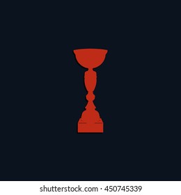 Sporting trophy or winner cup illustration. Sport trophy icon.