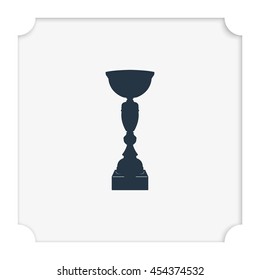 Sporting trophy or winner cup illustration. Sport trophy icon.