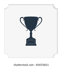 Sporting trophy or winner cup illustration.