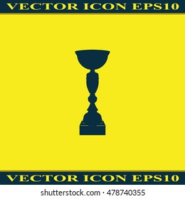 Sporting trophy or winner cup illustration. Sport trophy icon.