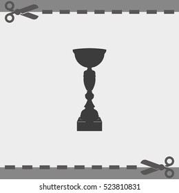 Sporting trophy or winner cup illustration. Sport trophy icon.