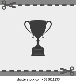 Sporting trophy or winner cup illustration.