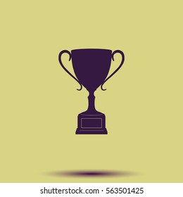 Sporting trophy or winner cup illustration.