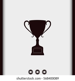 Sporting trophy or winner cup illustration.