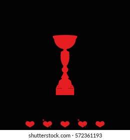 Sporting trophy or winner cup illustration. Sport trophy icon.
