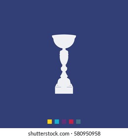 Sporting trophy or winner cup illustration. Sport trophy icon.