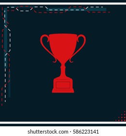 Sporting trophy or winner cup illustration.