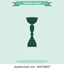 Sporting trophy or winner cup illustration. Sport trophy icon.