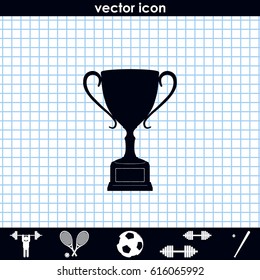 Sporting trophy or winner cup illustration.