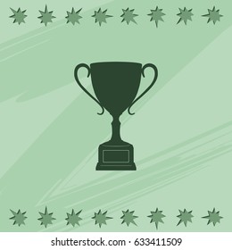 Sporting trophy or winner cup illustration.