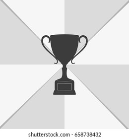Sporting trophy or winner cup illustration.