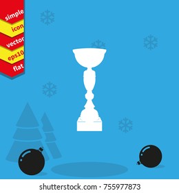 Sporting trophy or winner cup illustration. Sport trophy icon.