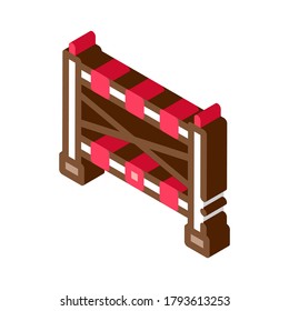Sportive Barrier Icon Vector. Isometric Sportive Barrier sign. color isolated symbol illustration