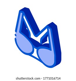 Sportive Bra Icon Vector. Isometric Sportive Bra sign. color isolated symbol illustration