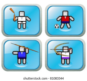 Sportive icon set.