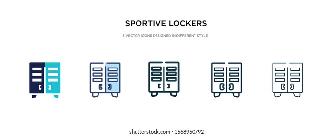 sportive lockers icon in different style vector illustration. two colored and black sportive lockers vector icons designed in filled, outline, line and stroke style can be used for web, mobile, ui