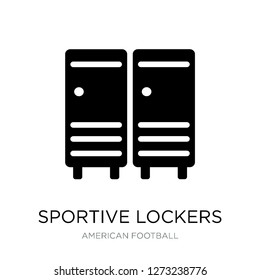 sportive lockers icon vector on white background, sportive lockers trendy filled icons from American football collection, sportive lockers simple element illustration