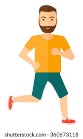 Sportive man jogging.