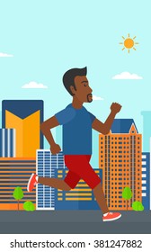 Hombre deportivo trotando.