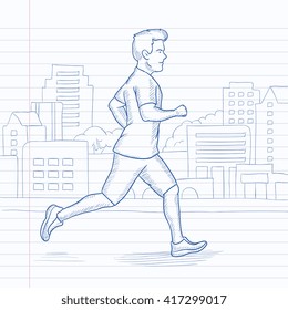 Hombre deportivo trotando.