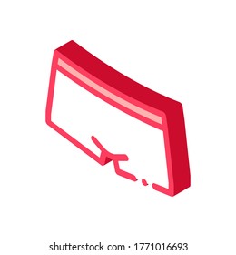 Vector de iconos de los pantalones deportivos. Señal de los pantalones deportivos isométricos. ilustración de símbolo aislado de color