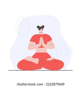 Sportive young woman doing yoga and fitness exercises. Healthy lifestyle. Woman demonstrating yoga positions.