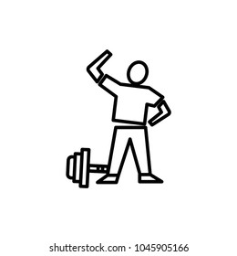 sportman icon vector