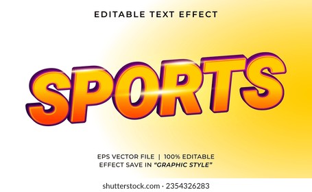 Sports 3D Editable Text Effect