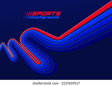 Deportes de fondo vectorial abstracto 3D diseño de vector dimensional con lugar para texto, pancarta de afiches o cualquier plantilla de anuncios, juegos deportivos o actividades de carreras y carreras.