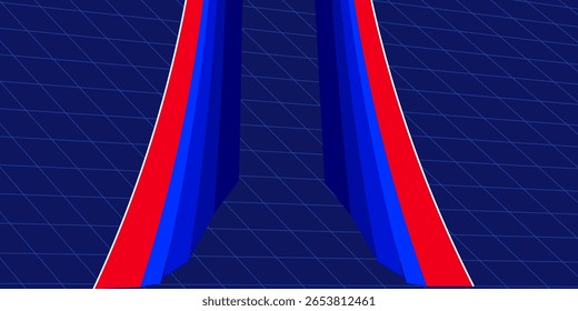 Esportes vetor abstrato plano de fundo vetor 3D dimensional design com lugar para texto, cartaz banner ou qualquer modelo de anúncios, jogos de esporte ou corridas e atividades de corrida. vetor. eps10.