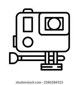 Sports Action Camera icon in line style