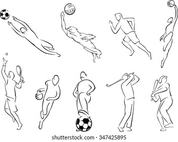 Sports Action Collection-variation of athletes in action