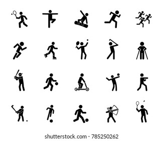 Sports activity icon set