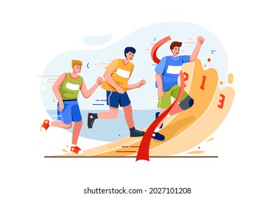 Sports activity Illustration concept. Flat illustration isolated on white background.