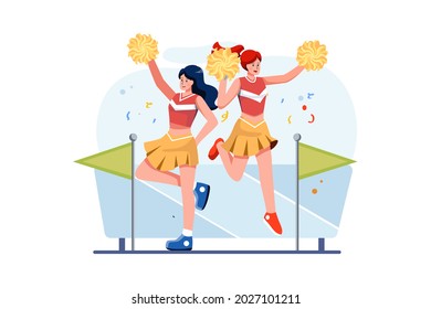 Sports activity Illustration concept. Flat illustration isolated on white background.
