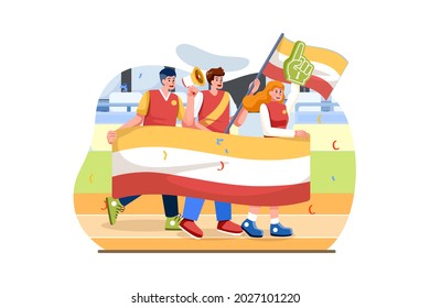 Sports activity Illustration concept. Flat illustration isolated on white background.
